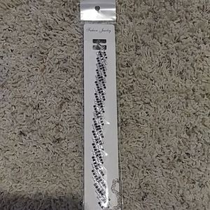 Silver and black diamond bracelet